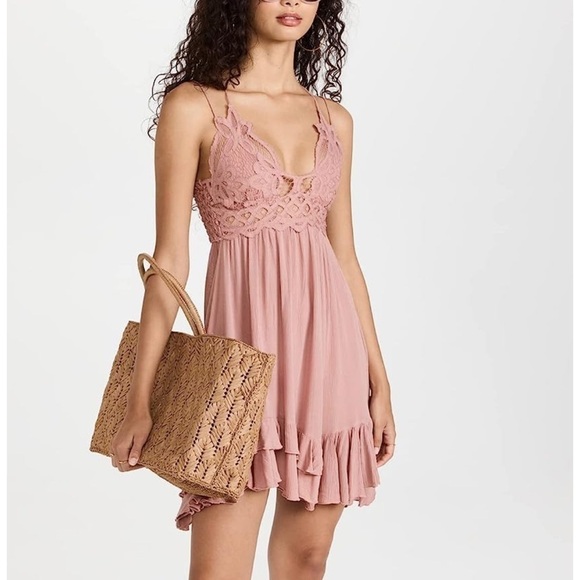 NWT - FREE PEOPLE - ADELLA SLIP COLOR ROSE - Picture 5 of 6
